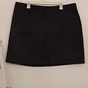 Black suede like mini skirt